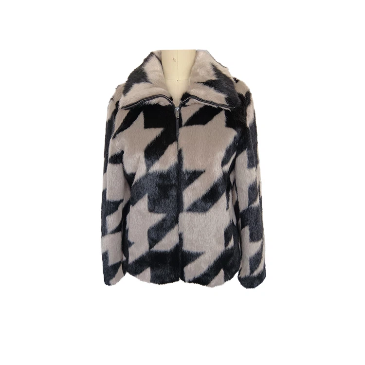 Cappotto in pelliccia sintetica di visone Nuovo look