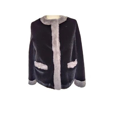 Giacca in pelliccia sintetica di visone